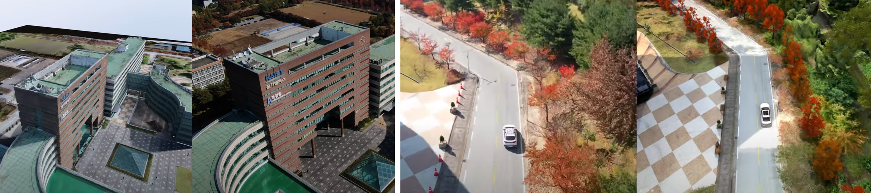 Figure 1. 3D object rendering of KAIST Munji Campus (left), integrating the real world and the virtual world